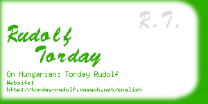 rudolf torday business card